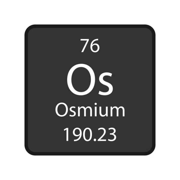 Osmium Symbol Chemical Element Periodic Table Vector Illustration — Image vectorielle