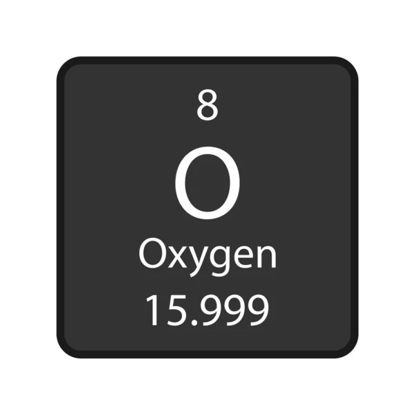 Oxygen Symbol Chemical Element Periodic Table Vector Illustration — Stockvektor