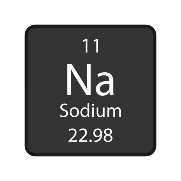 Natriumsymbool Chemisch Element Van Het Periodiek Systeem Vectorillustratie — Stockvector