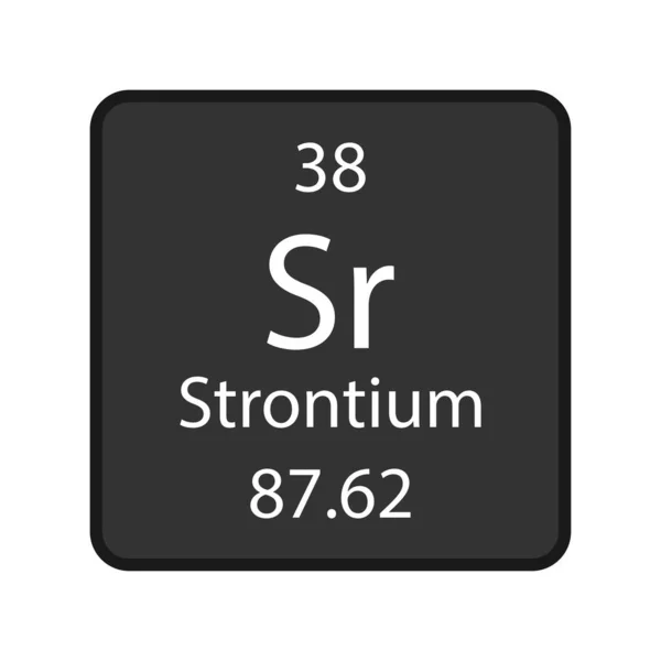 Strontium Symbol Chemical Element Periodic Table Vector Illustration — ストックベクタ