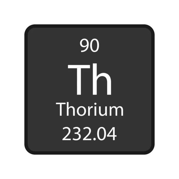 Thorium Symbol Chemical Element Periodic Table Vector Illustration — стоковый вектор
