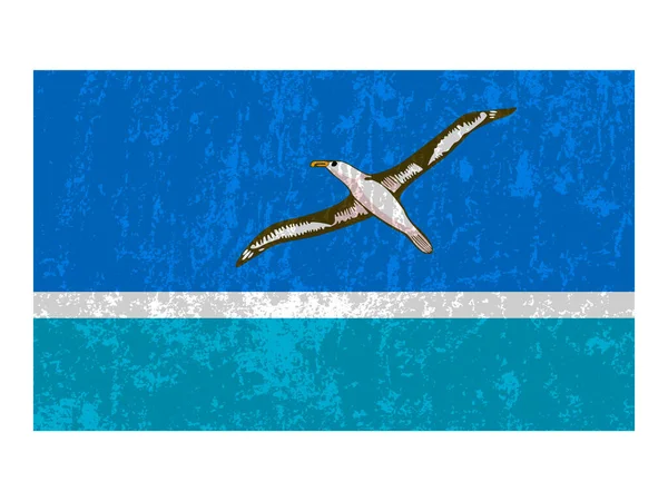 Bandera Grunge Midway Atoll Colores Oficiales Proporción Ilustración Vectorial — Vector de stock
