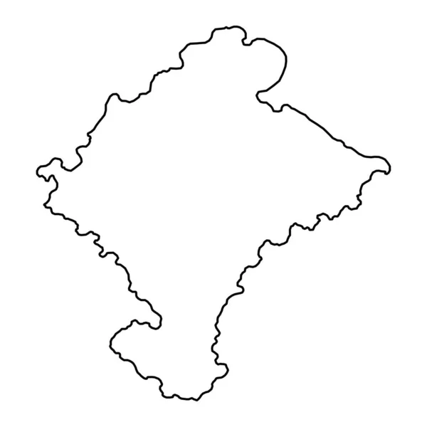 Navarra Karte Region Spanien Vektorillustration — Stockvektor