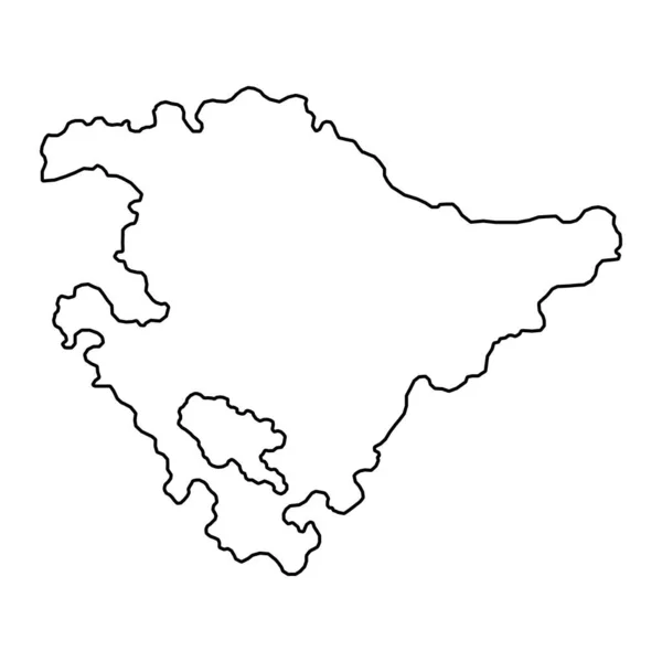 Carte Basque Espagne Illustration Vectorielle — Image vectorielle