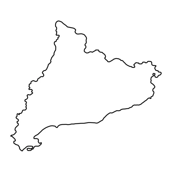 Katalonien Karte Region Spanien Vektorillustration — Stockvektor