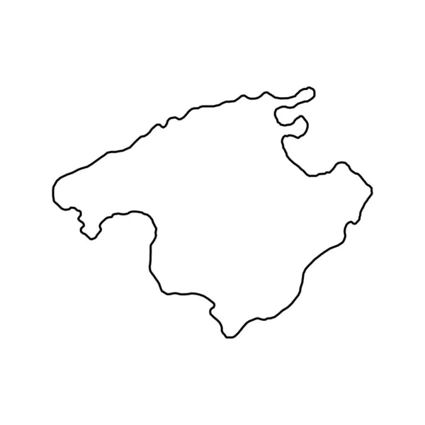 Mallorca Karte Region Spanien Vektorillustration — Stockvektor