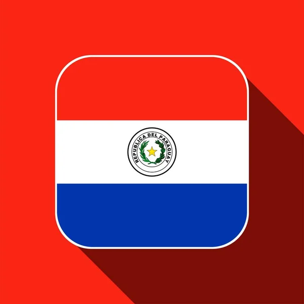 Paraguay Flag Official Colors Vector Illustration — Wektor stockowy