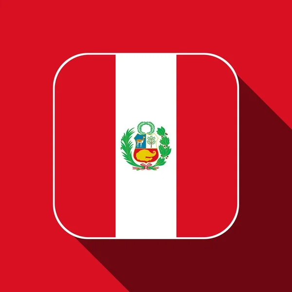 Peru Flag Official Colors Vector Illustration — Stok Vektör