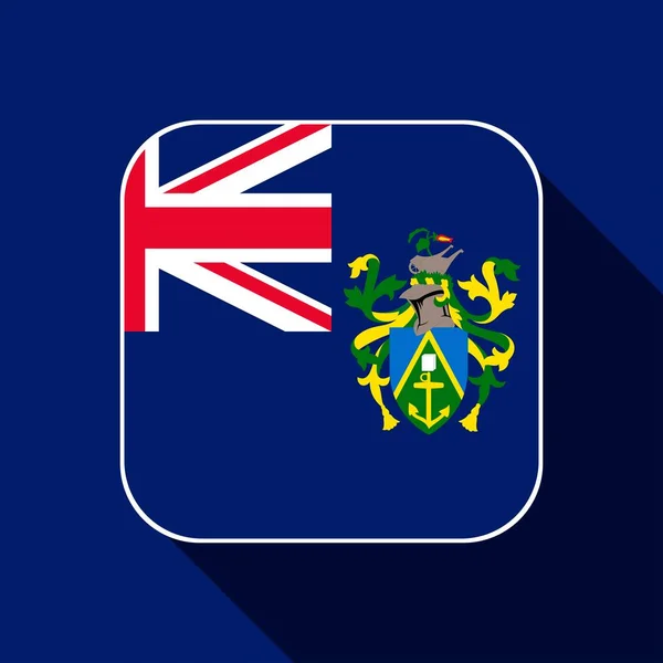 Pitcairn Islands Flag Official Colors Vector Illustration — ストックベクタ
