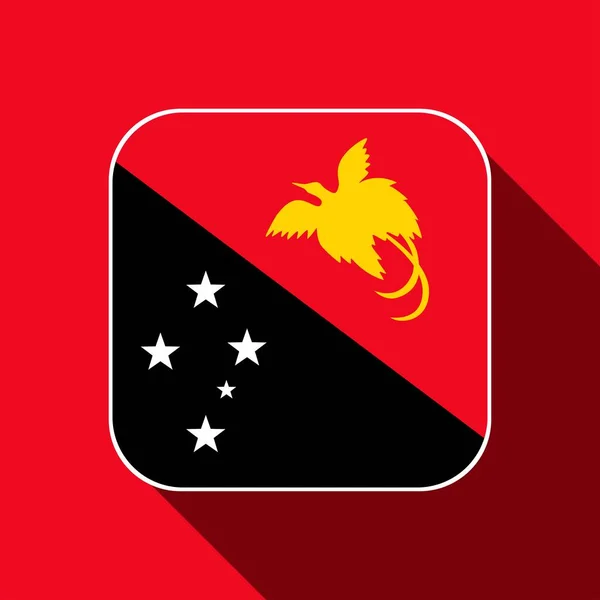 Papua New Guinea Flag Official Colors Vector Illustration — Wektor stockowy