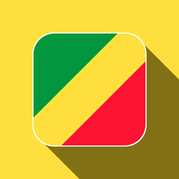 Republic Congo Flag Official Colors Vector Illustration — 图库矢量图片