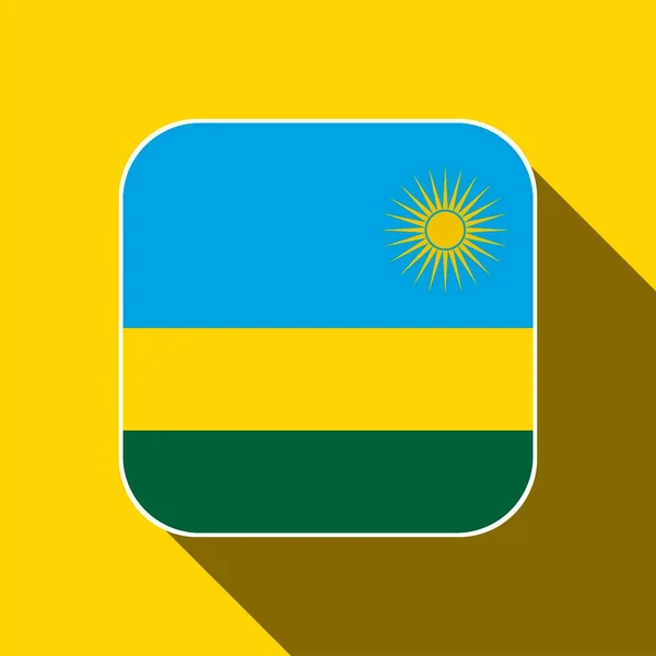 Rwanda Vlag Officiële Kleuren Vectorillustratie — Stockvector