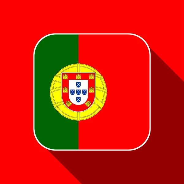 Portugal Flag Official Colors Vector Illustration — Vector de stock