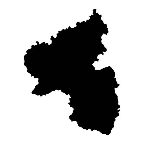 Renania Palatinado Mapa Del Estado Ilustración Vectorial — Vector de stock