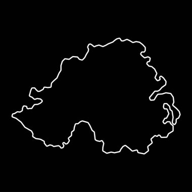 Kuzey İrlanda, Birleşik Krallık bölge haritası. Vektör illüstrasyonu.