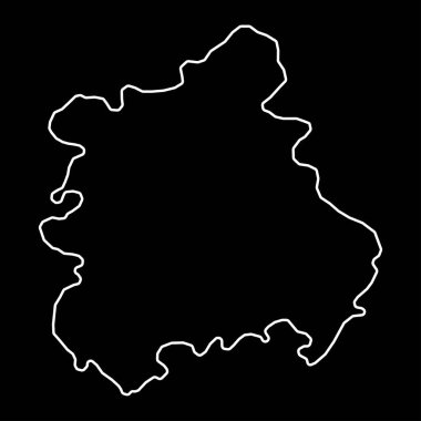 Batı Midlands İngiltere, İngiltere bölge haritası. Vektör illüstrasyonu.
