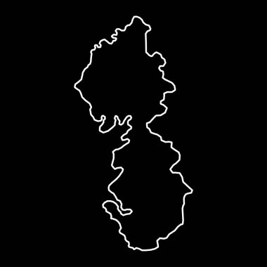 İngiltere 'nin kuzeybatı bölgesi haritası. Vektör illüstrasyonu.