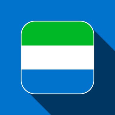 Sierra Leone flag, official colors. Vector illustration.