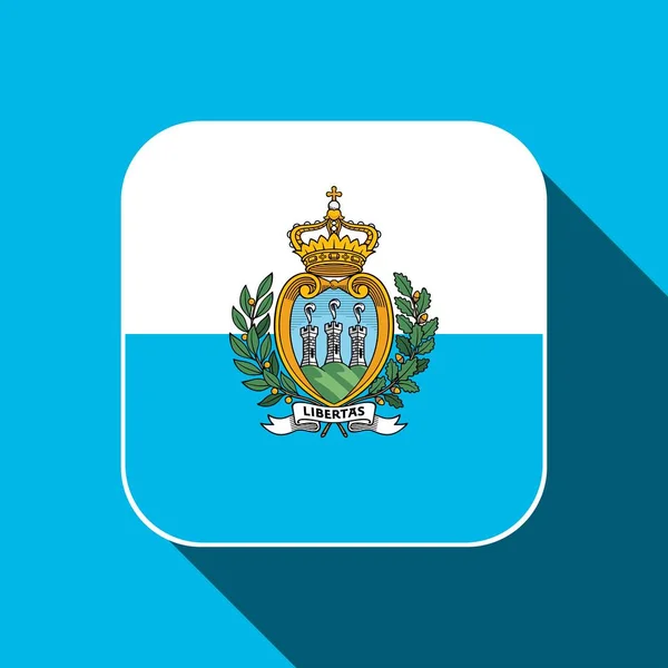 San Marino Flag Official Colors Vector Illustration — Vetor de Stock