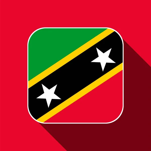 Saint Kitts Nevis Flag Official Colors Vector Illustration — Wektor stockowy