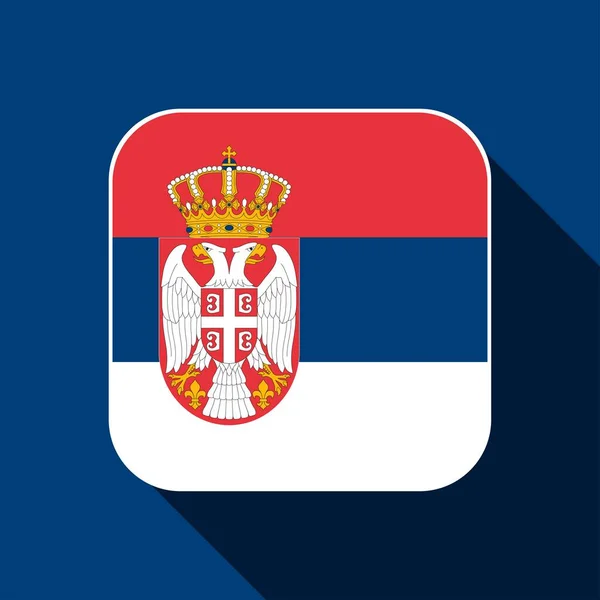 Sérvia Bandeira Cores Oficiais Ilustração Vetorial —  Vetores de Stock