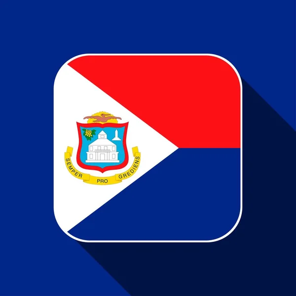Sint Maarten Flag Official Colors Vector Illustration — Vector de stock