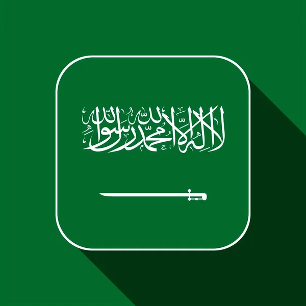 Σημαία Σαουδικής Αραβίας Επίσημα Χρώματα Εικονογράφηση Διανύσματος — Διανυσματικό Αρχείο
