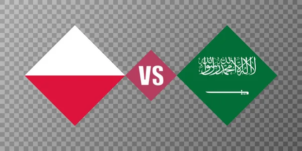 Poland Saudi Arabia Flag Concept Vector Illustration — Vetor de Stock