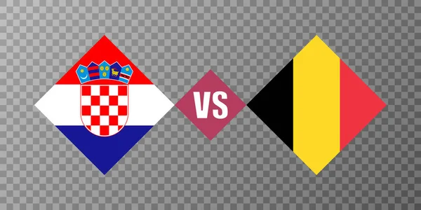 Croatia Belgium Flag Concept Vector Illustration — Image vectorielle