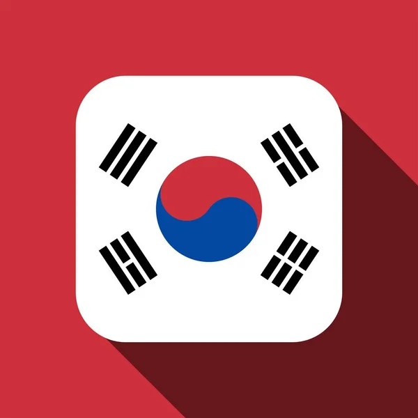 South Korea Flag Official Colors Vector Illustration — Stockvektor