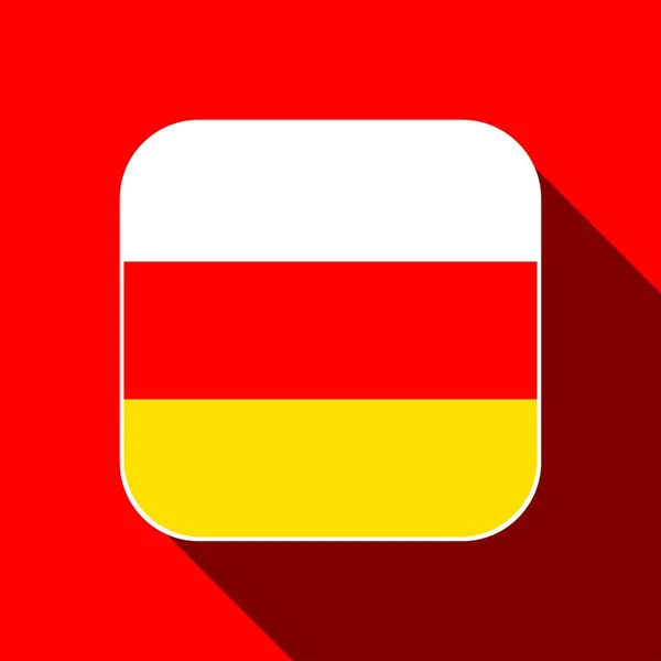 Bandiera Dell Ossezia Del Sud Colori Ufficiali Illustrazione Vettoriale — Vettoriale Stock