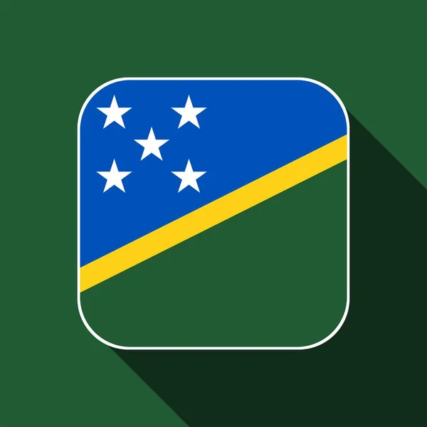 Solomon Islands Flag Official Colors Vector Illustration — ストックベクタ