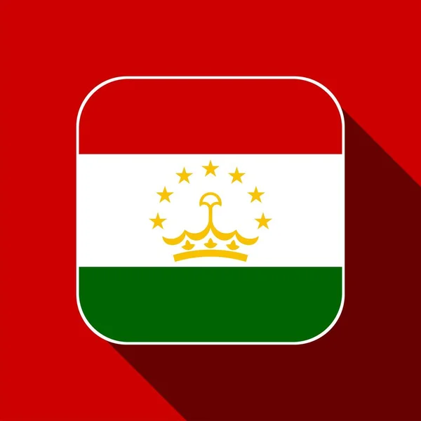 Tajikistan Flag Official Colors Vector Illustration — Stockový vektor