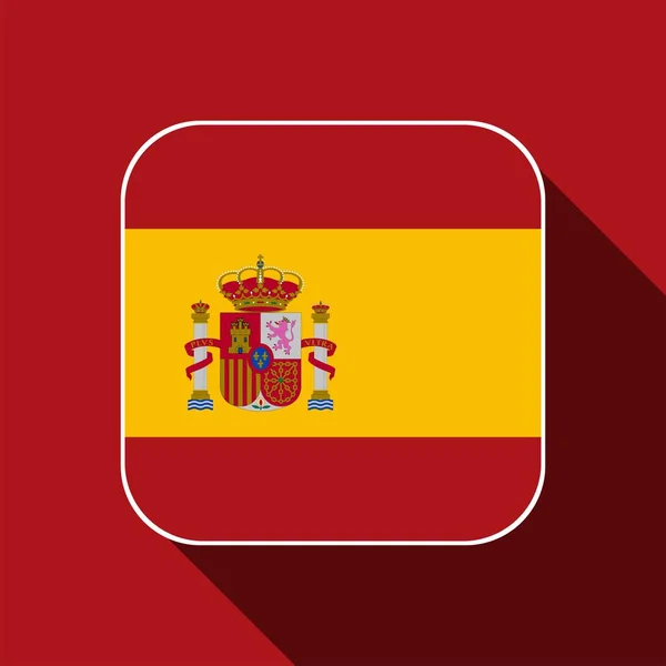 Spain Flag Official Colors Vector Illustration — Stock Vector