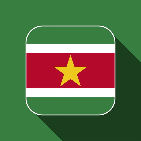 Suriname Flag Official Colors Vector Illustration — Archivo Imágenes Vectoriales