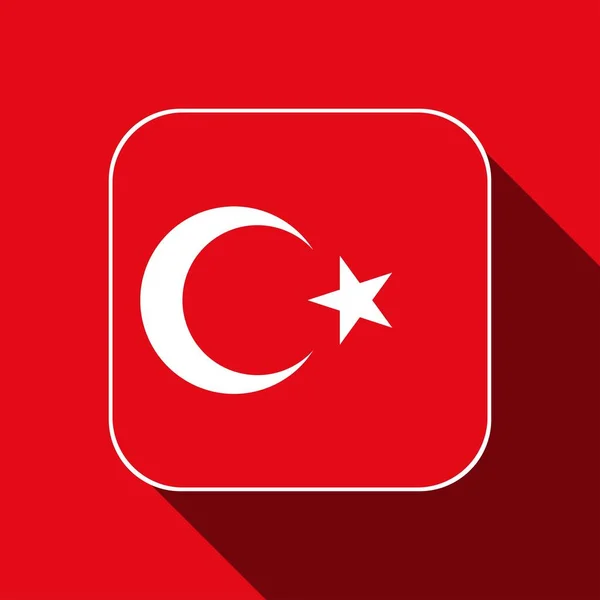 Флаг Турции Официальные Цвета Векторная Иллюстрация — стоковый вектор