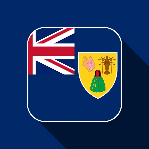 Turks Caicos Islands Flag Official Colors Vector Illustration — Stok Vektör