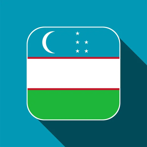 Uzbekistan Flag Official Colors Vector Illustration — Stockový vektor
