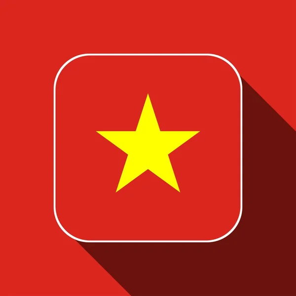 Vietnam Flag Official Colors Vector Illustration — Vector de stock