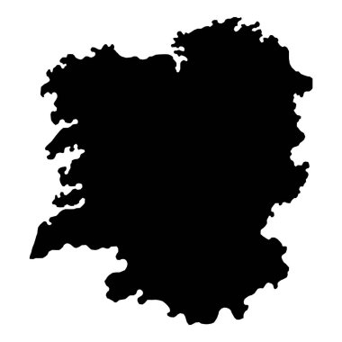 Galiçya haritası, İspanya bölgesi. Vektör illüstrasyonu.