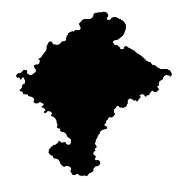 Navarre haritası, İspanya bölgesi. Vektör illüstrasyonu.