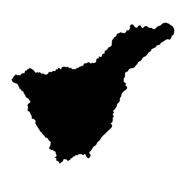Plattegrond Eiland Tenerife Regio Spanje Vectorillustratie — Stockvector