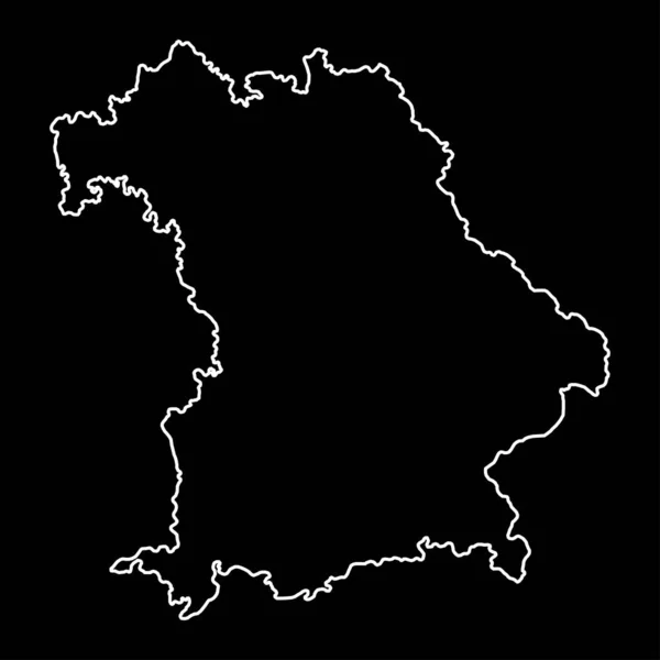 Κρατικός Χάρτης Βαυαρίας Εικονογράφηση Διανύσματος — Διανυσματικό Αρχείο