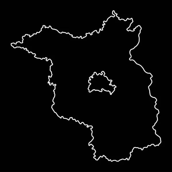 Carte Région Brandebourg Illustration Vectorielle — Image vectorielle