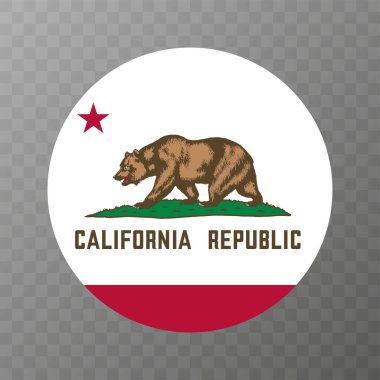 California devlet bayrağı. Vektör çizim.
