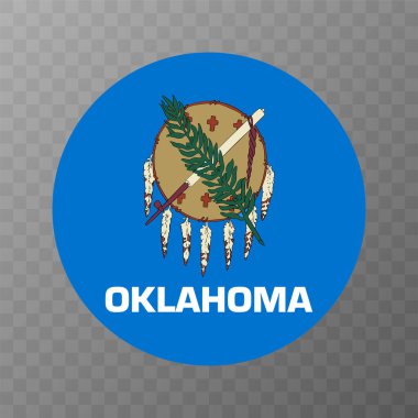 Oklahoma eyalet bayrağı. Vektör çizimi.