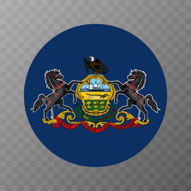 Pennsylvania state flag. Vector illustration.