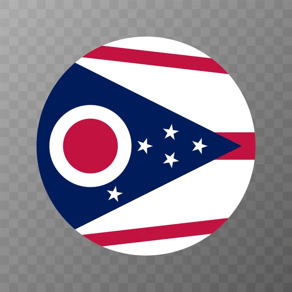 Ohio State Flag Vector Illustration — Vetor de Stock