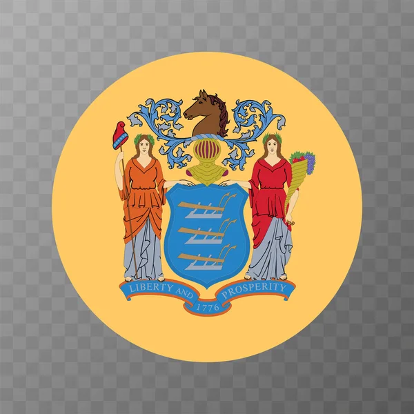 New Jersey State Flag Vector Illustration — Vettoriale Stock