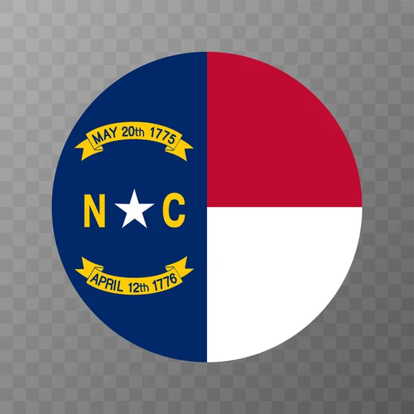 North Carolina State Flag Vector Illustration — Stock vektor